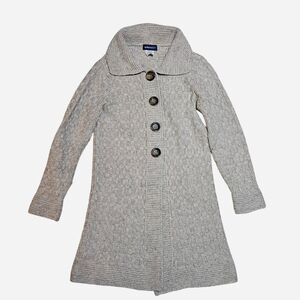 90s fairy grunge beige knit long cardigan